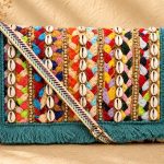 Colorful Cowrie Shell Clutch Bag