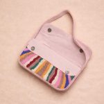 Colorful Striped Beaded Shoulder Bag