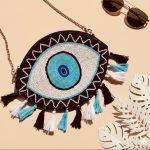 Evil Eye Beaded Clutch Bag