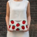 Strawberry Beaded Clutch Bag