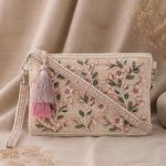 Blush Floral Embroidered Crossbody Bag